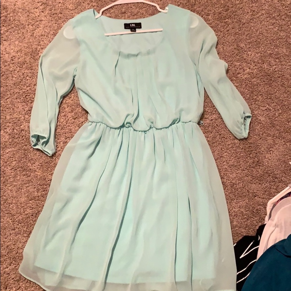 blue dress